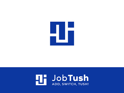 Jobtush branding concept design flat graphic graphic deisgn icon job jt logo minimal minimalist nj vector