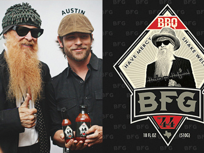 BBQ for ZZ TOP packaging design zz top