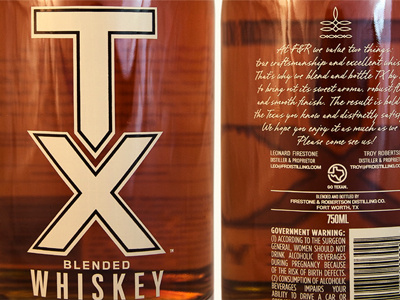 TX Whiskey packing design texas whiskey branding