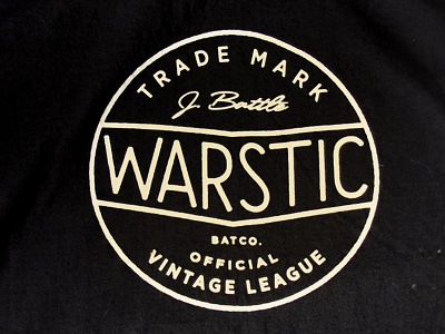 Vintage Warstic apparel design branding logos