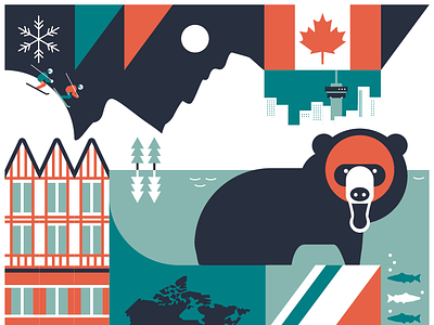 Canada design illustration photoshop ui ux xd