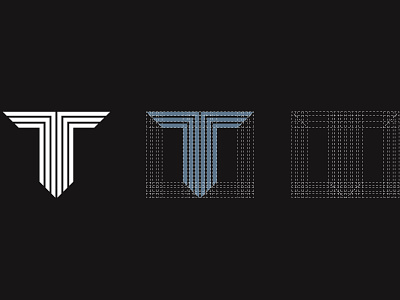 Personal logo letter "T" grid