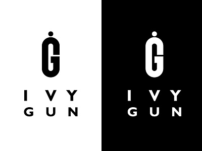 Ivy Gun - Logo Design brand branding design flat logo logotype minimal typography