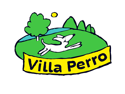 Villaperro camp dog field lake logo