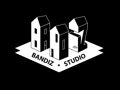 BANDIZ STUDIO "AREA" 3d area bandiz black and white branding buildings bw city classic graffity illustrator logo neighborhood shadow studio vector