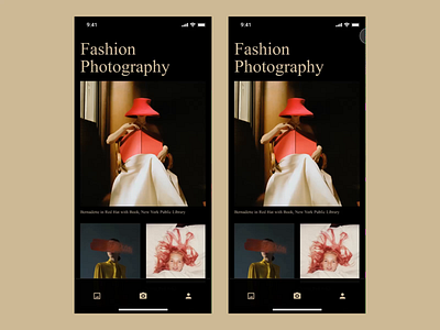 Gallery photo aftereffects animation design figma interaction design mobile motion photo principle ui