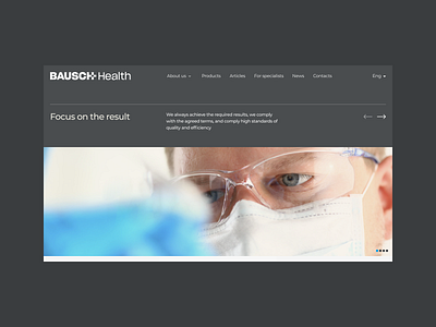 Site for medical company clear design figma minimalism ui