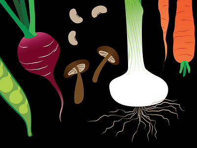 Vector Vegetables food food illustration homegrown nature vegetables