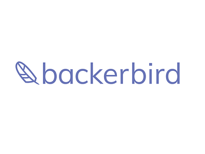 backerbird logo branding design icon logo logotype typography vector