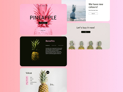 Pineapple flat ui web website