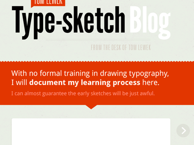 Type-sketch Blog blog design type sketches typography