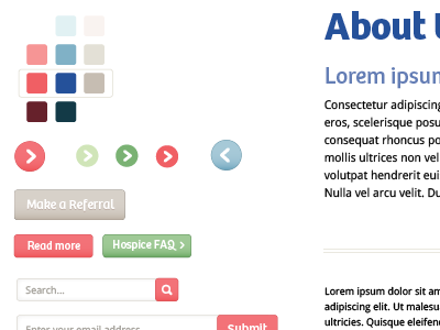 Visual Style Sheet healthcare website hospice ui visual design web design wordpress