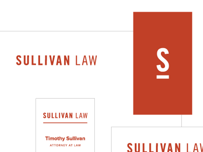 Sullivan Law Stationery identity design law firm lawyers stationery