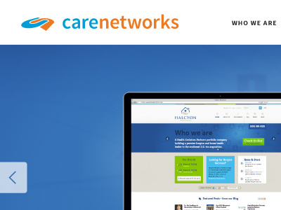 Refined Logo for Homepage carenetworks healthcare homepage logo design logos responsive slider source sans pro web design