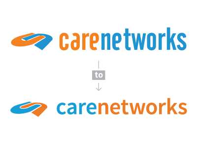 Logo Refinement carenetworks footer healthcare logo design