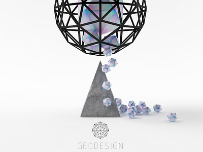 Geodesign 3d 3d design 3dart branding cinema 4d design graphic art logo