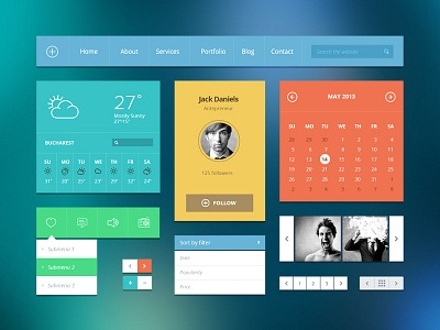 Modern Touch UI kit flat gui kit metro modern ui ui kit