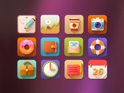 5 O'clock Shades - Icon set app app icons detailed flat icon set icons pixelkit