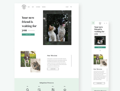 Animal Rescue Responsive UI branding ui visual design web design website