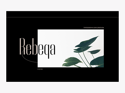 Rebeqa branding design landing page typography visual design