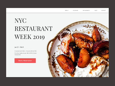 Daily UI Challenge #003 design landing page restaurant ui visual design