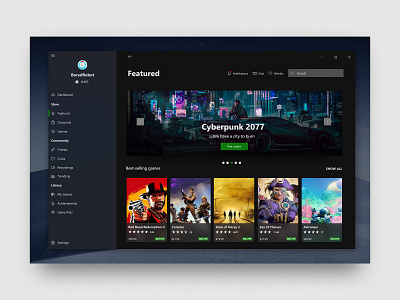 Windows 10 Xbox app acrylic app auckland concept design desktop figma fluent design light microsoft ui uidesign ux windows windows 10 xbox xbox app xboxapp