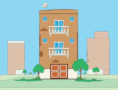 House 2d art cartoon illustration daily art doodle a day illustration motion vectorart