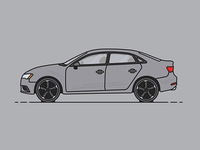 2016 Audi A3 a3 audi audia3 auto automobile automotive car design icon illustration quattro vag vector vw