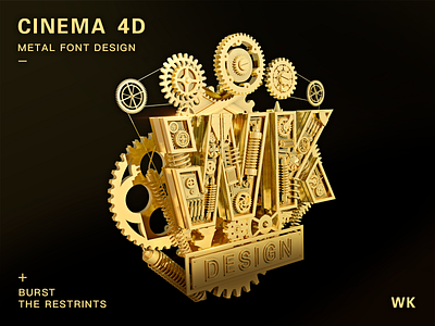 Design of 3D Metal Font