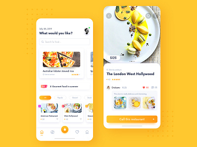 Delicious food 3d app app ui design card color design icon ios ui ux