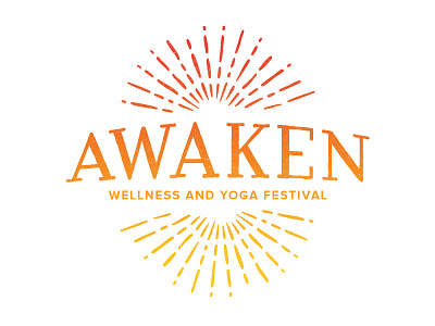 Awaken Festival WIP branding festival typography wellness yoga