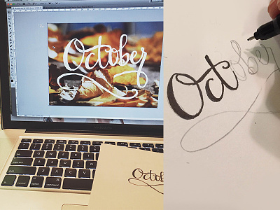 Hand Lettering autumn hand lettered handlettering lettered lettering ligatures october typography