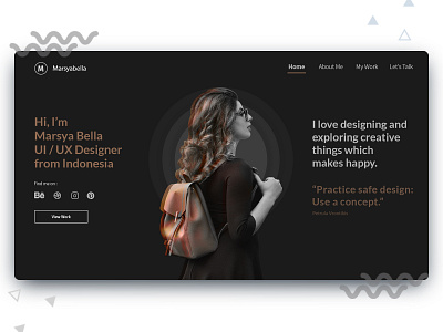 Portfolio web UI for Designer portolio ui website design