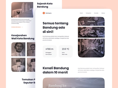 Explore The City - Landing Page bandung city city branding clean design explore homepage indonesia landing page landingpage place president story ui uiux ux webdesign website