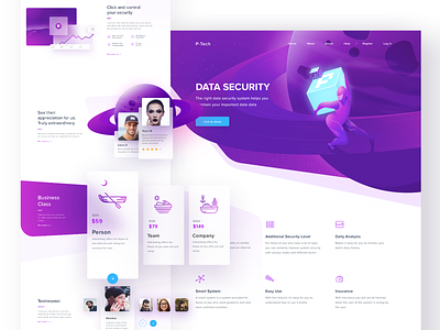 Banehol Data Security Landing animation apps bitcoin blockchain design galaxy hero illustration landing page mars planet saturn security space website