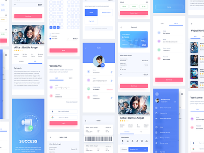 Movie App Exploration Full apps booking cinema coupon design mobile movie select seat theater ticket ticketing