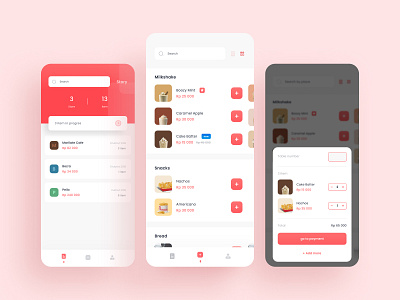 Digital menu apps clean design eat menu mobile order ui
