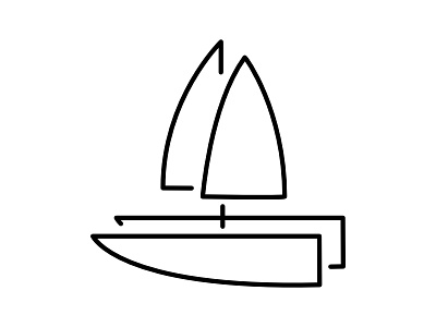 Catamaran icon outline ship