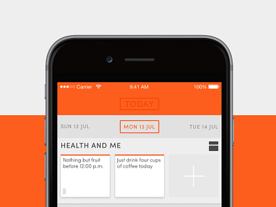 THINKIES Redesign app balance life orange redesign ui user interface ux