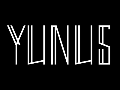 YUNUS Logo band black custom logo rap type typography white