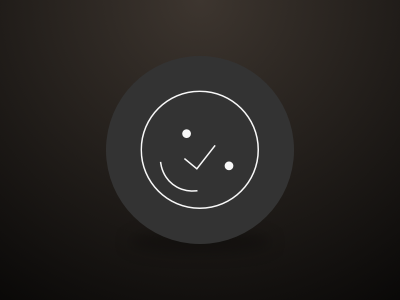 Checkmark Face checkmark face happy icon line smiley ui