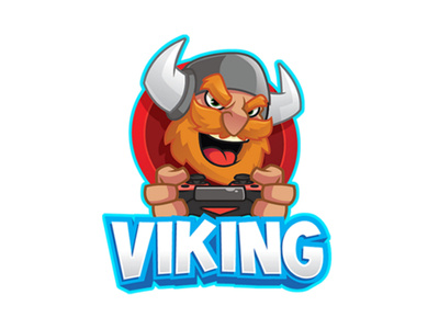 Viking gamer logo illustration logo mascot character mascotlogo vector