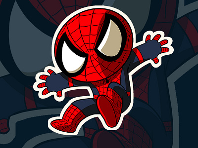 Spiderman cartoon design illustration illustrator marvelcomics spiderman vector