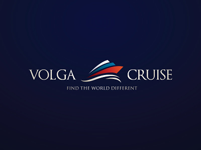 Volga cruise logotype brand logo russia volga