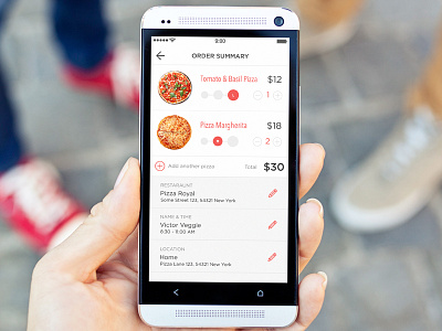 Pizza delivery iOS app