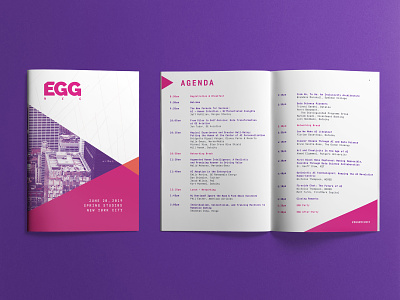 EGG Conference — Program agenda branding collateral conference dataiku editorial egg event identity print program tech