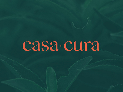 Casa Cura — Primary Logo branding casa cura health identity logo matcha orange tea typography wellness
