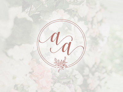 AA Wedding Monogram branding floral identity logo monogram wedding