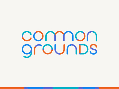 Common Grounds - Primary Logo branding coffee identity logo orange percolate puns