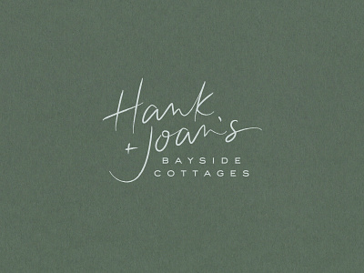 Hank + Joan's Primary Logo branding cape cod cottage hand lettering identity logo sage